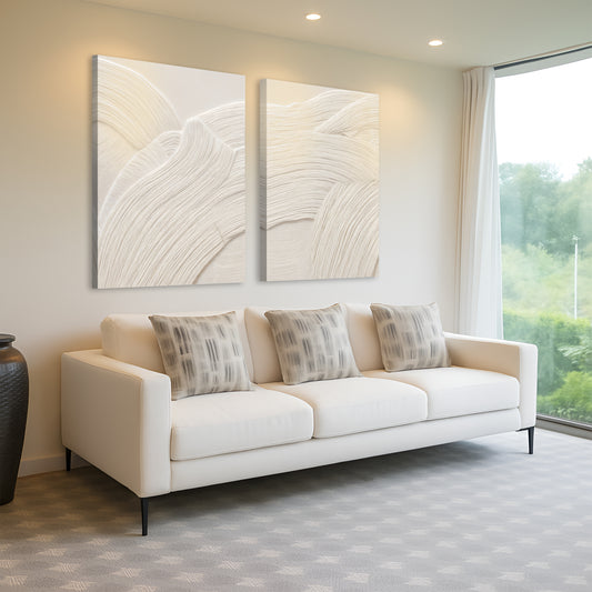 Minimalist Waves Duo Wall Art