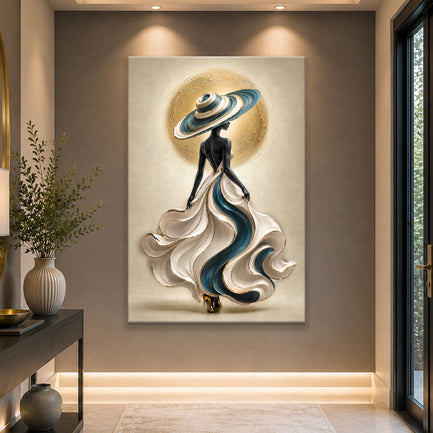 Elegant Teal Couture Lady