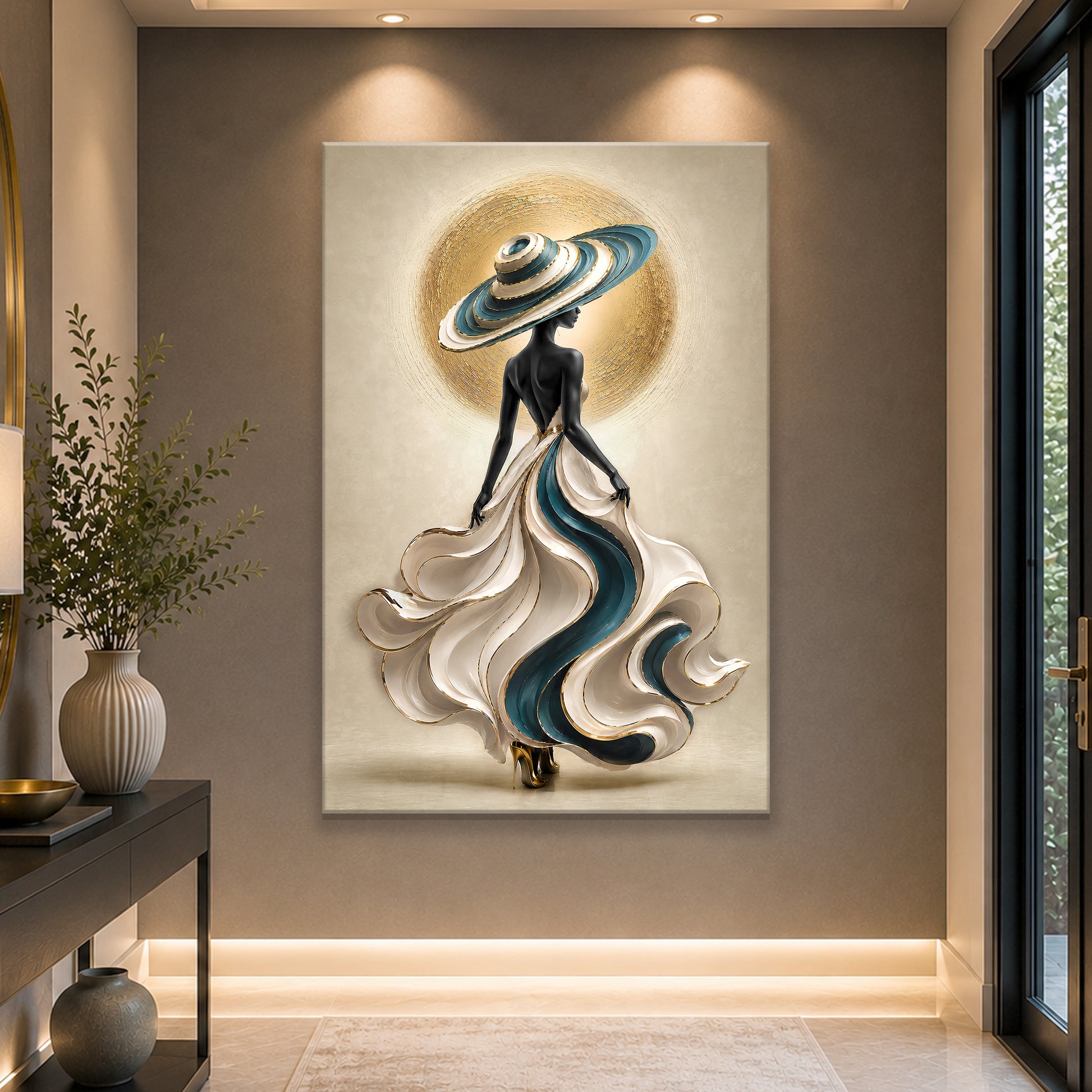 Elegant Teal Couture Lady