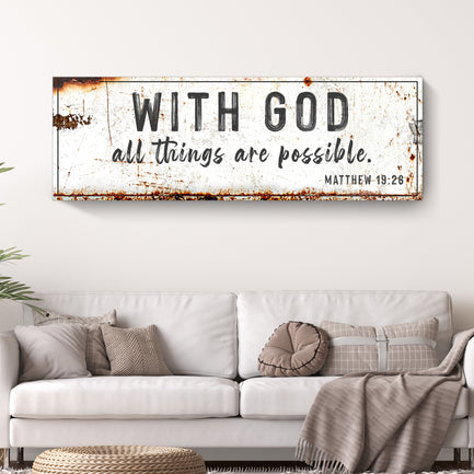 With God All Things Are Possible Sign - Image by Tailored Canvases