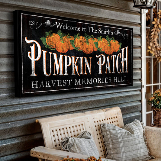 Personalized Pumpkin Patch Sign IX