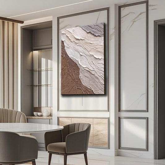 Abstract Earthy Waves Wall Art