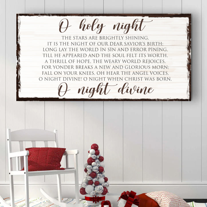 O Holy Night Christmas Sign II - Image by Tailored Canvases