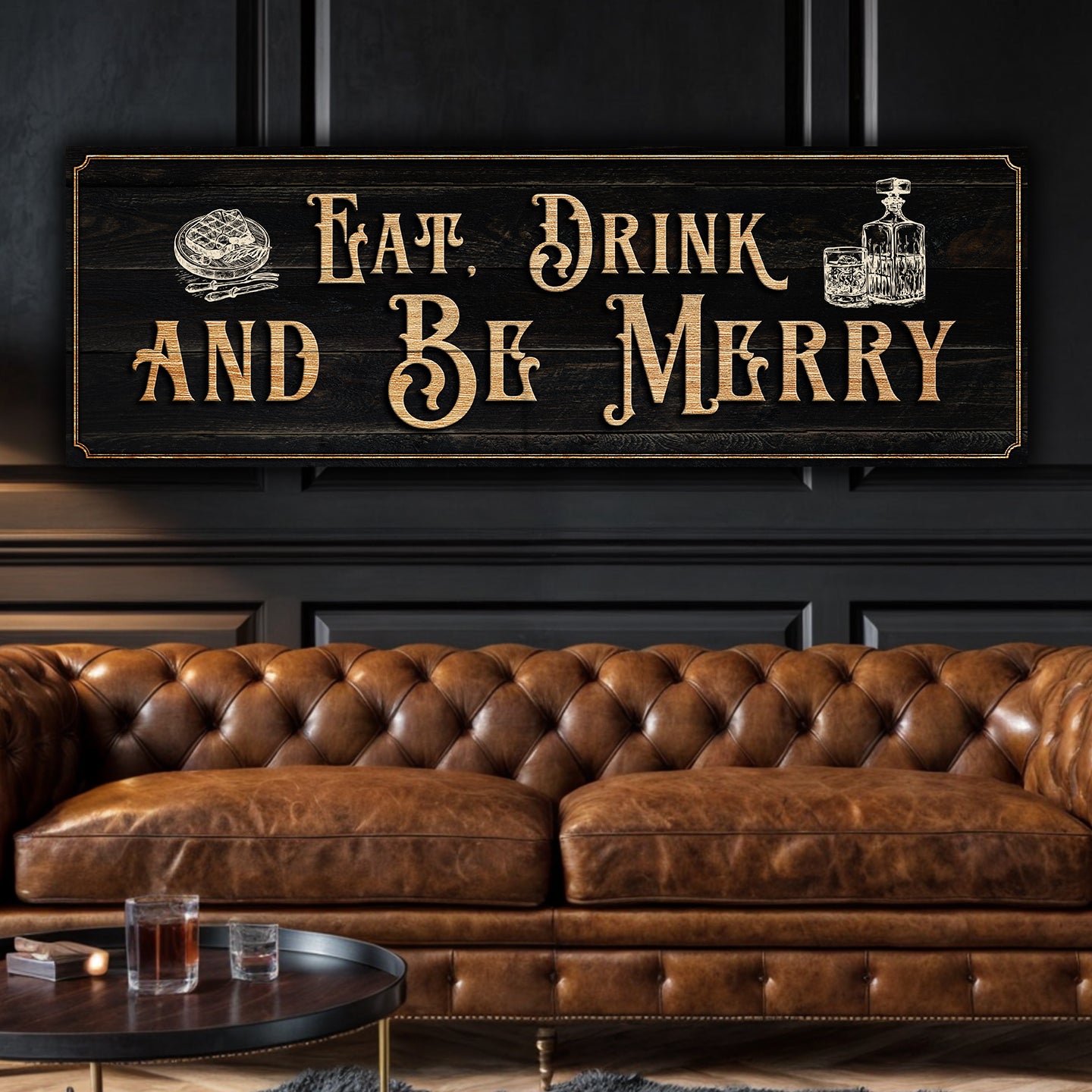 Eat, Drink And Be Merry Family Sign