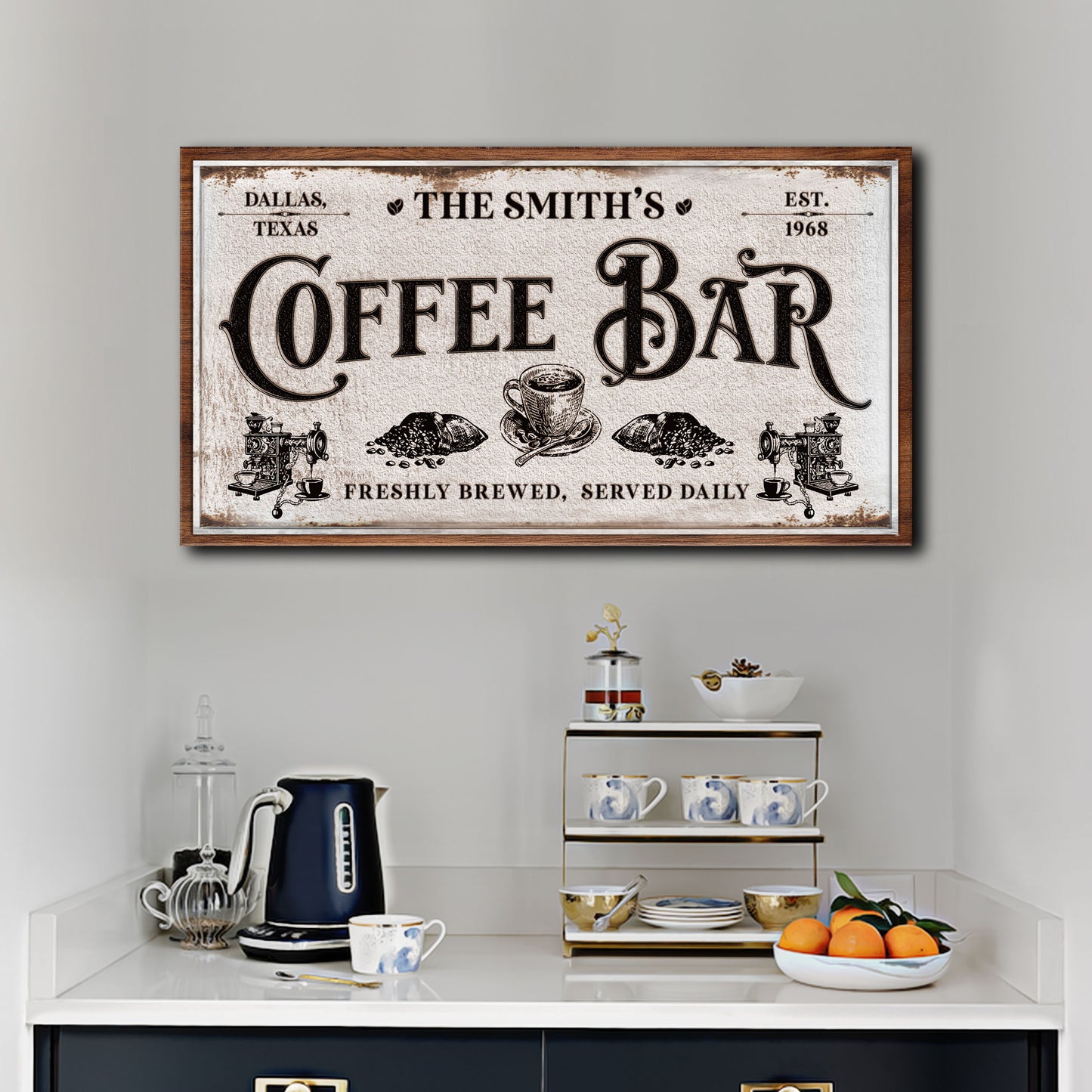 Coffee Bar Sign VIII Style 1 - Image by Tailored Canvases