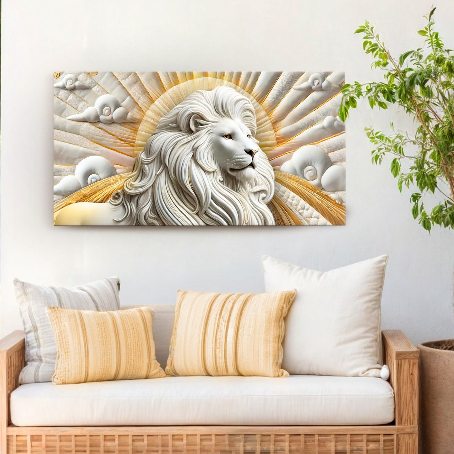 3D Majestic Lion Wall Art III