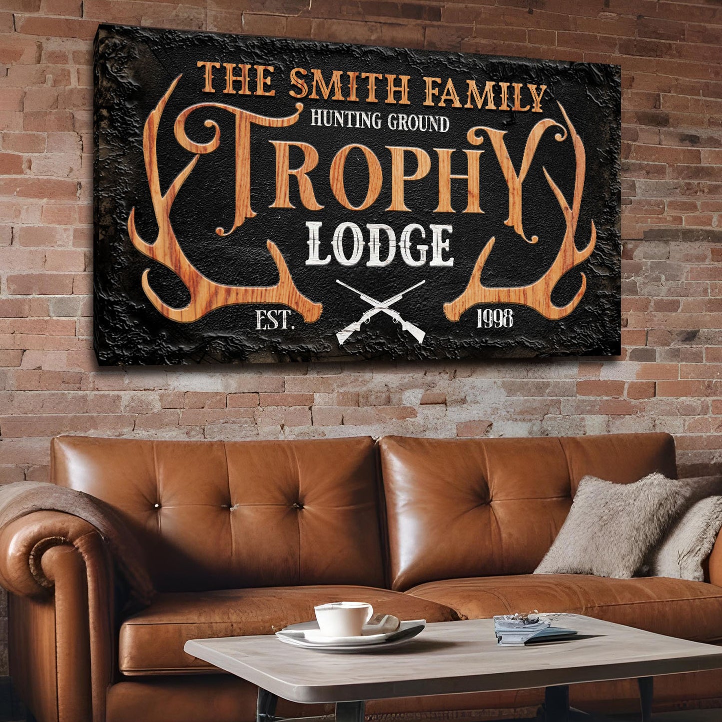 Family Hunting Trophy Lodge Sign