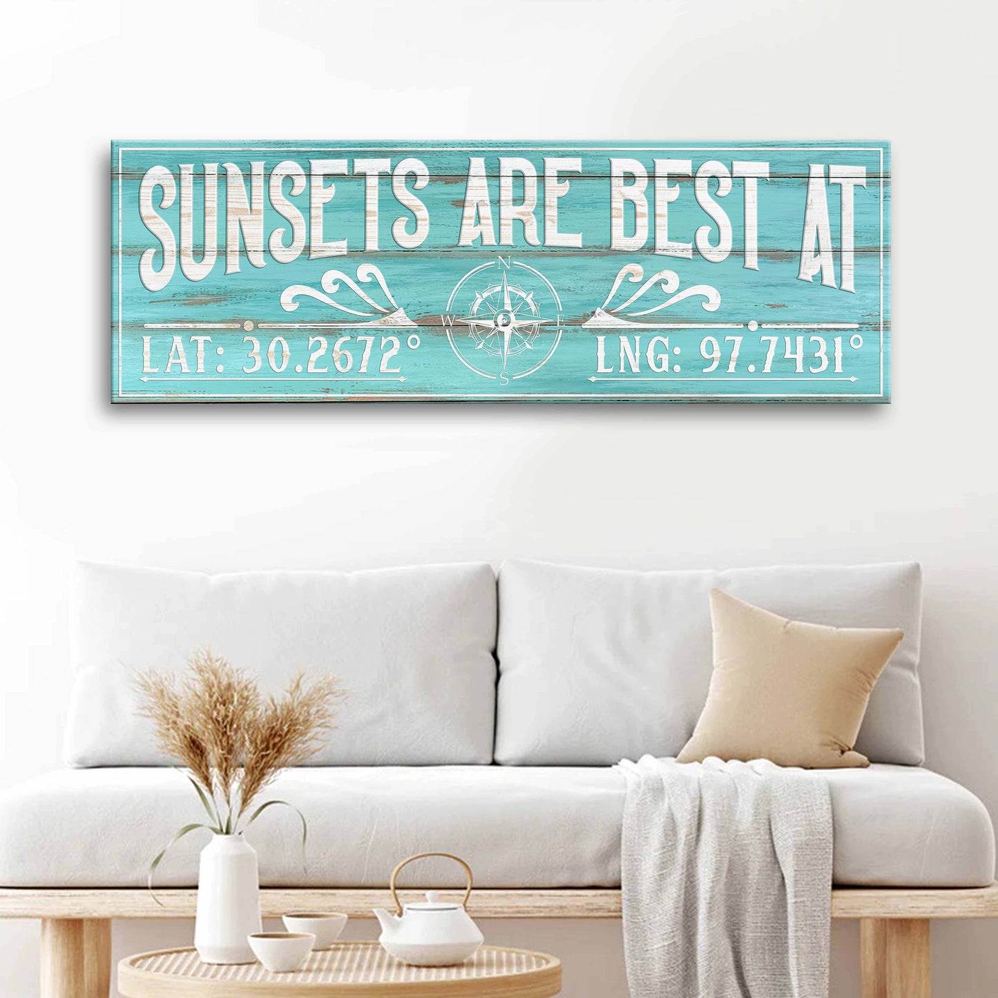 Sunsets Are Best At Coordinates Sign III