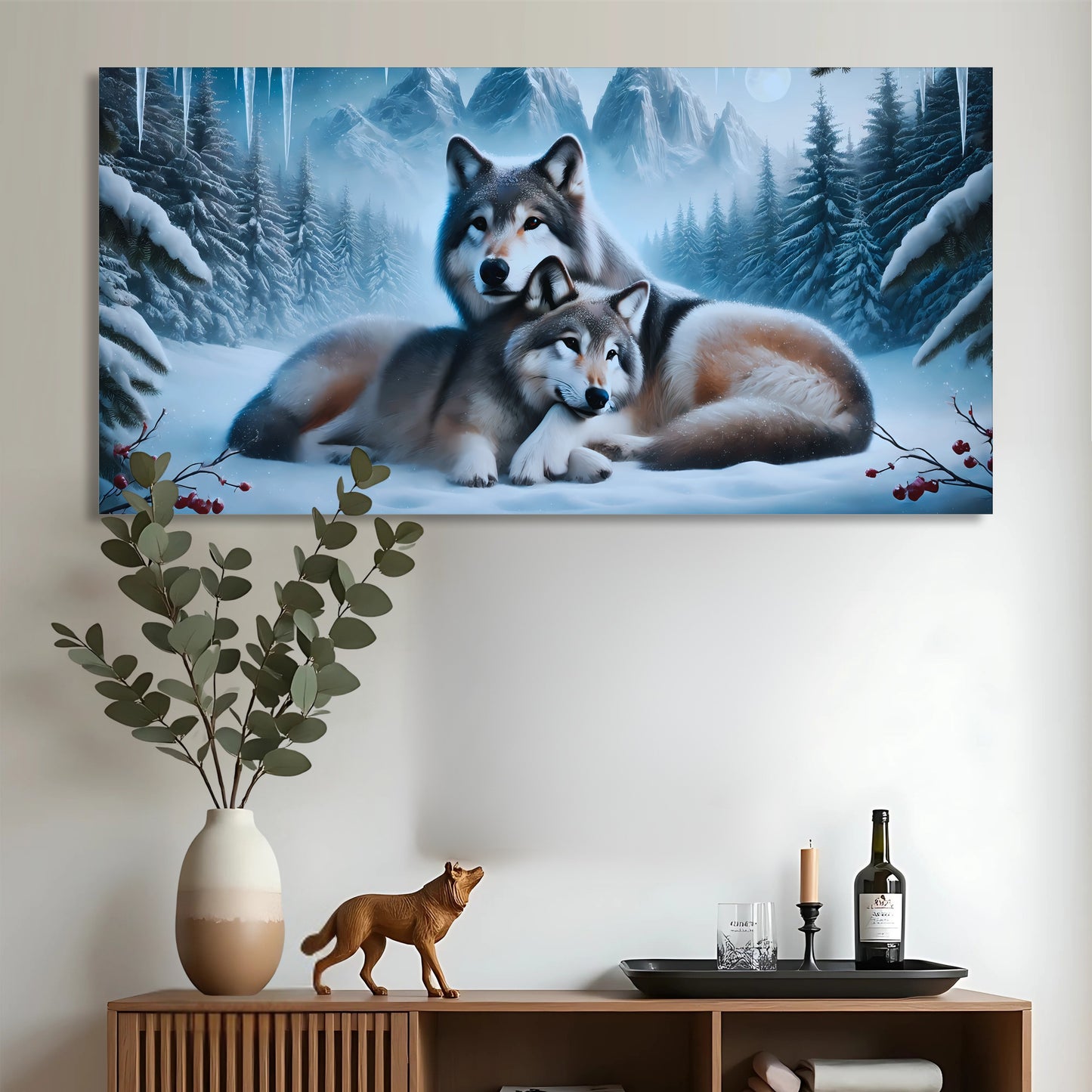 3D Wolves Wall Art III