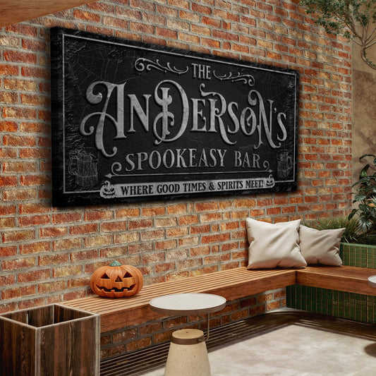 Personalized Spookeasy Bar Sign - Image by Tailored Canvases