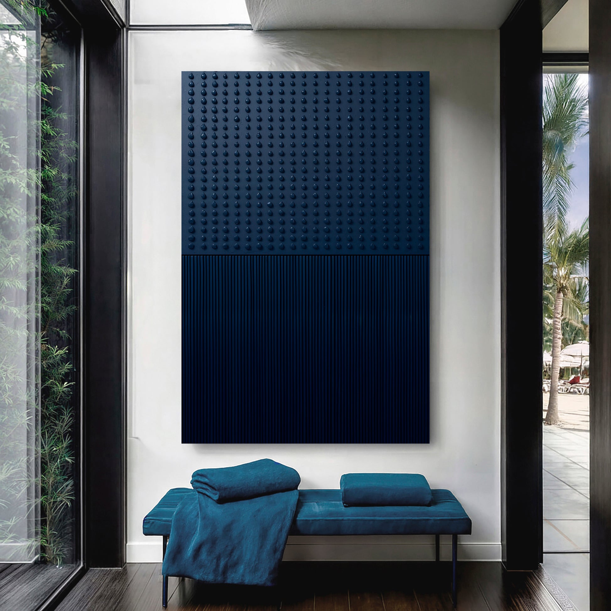 Blue Minimalist Abstract Wall Art