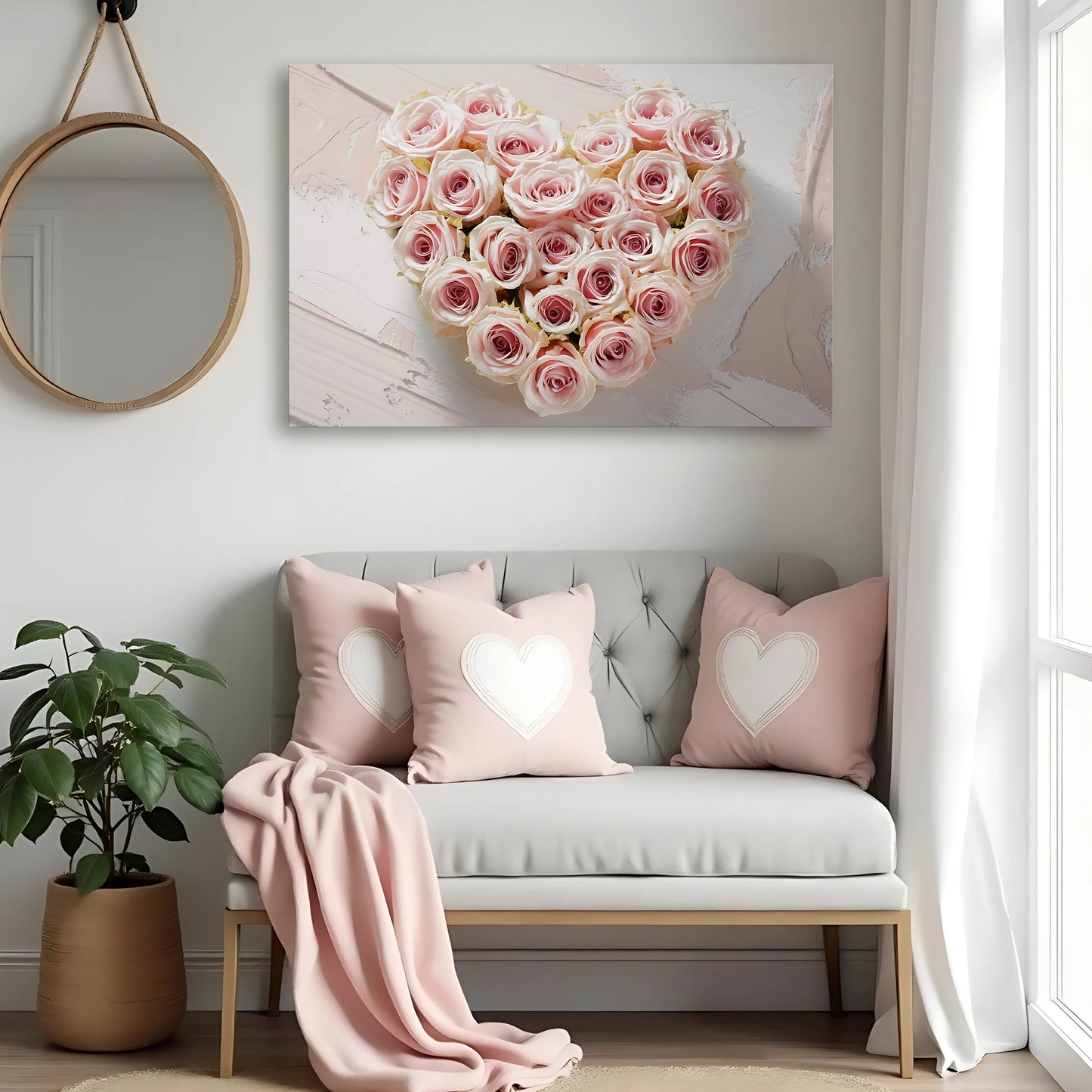 Floral Heart Wall Art IV