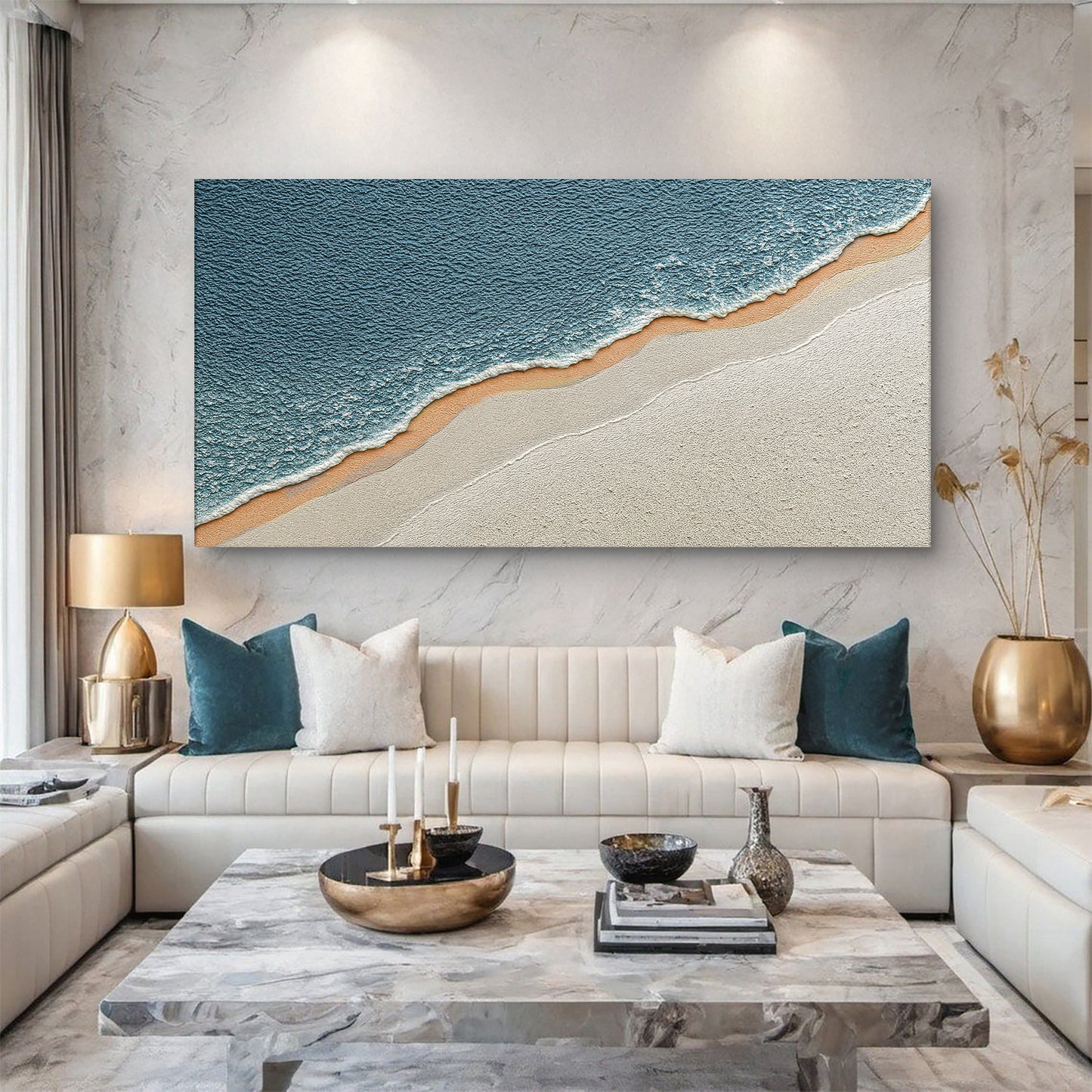 Shoreline Serenity Abstract Wall Art