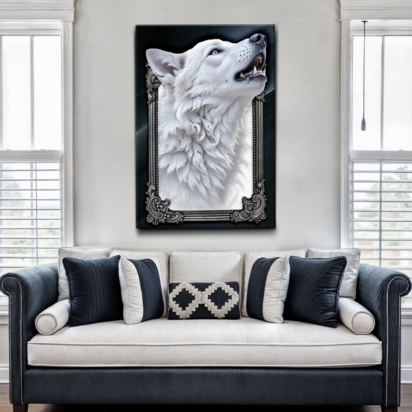 3D Wolf Wall Art III