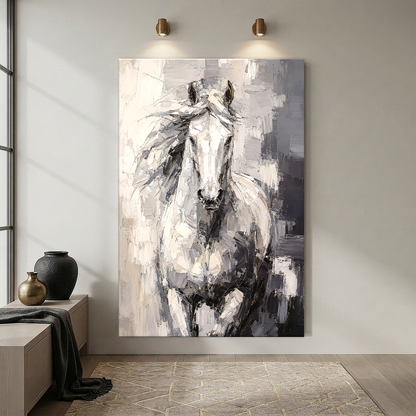 Abstract Monochrome Horse