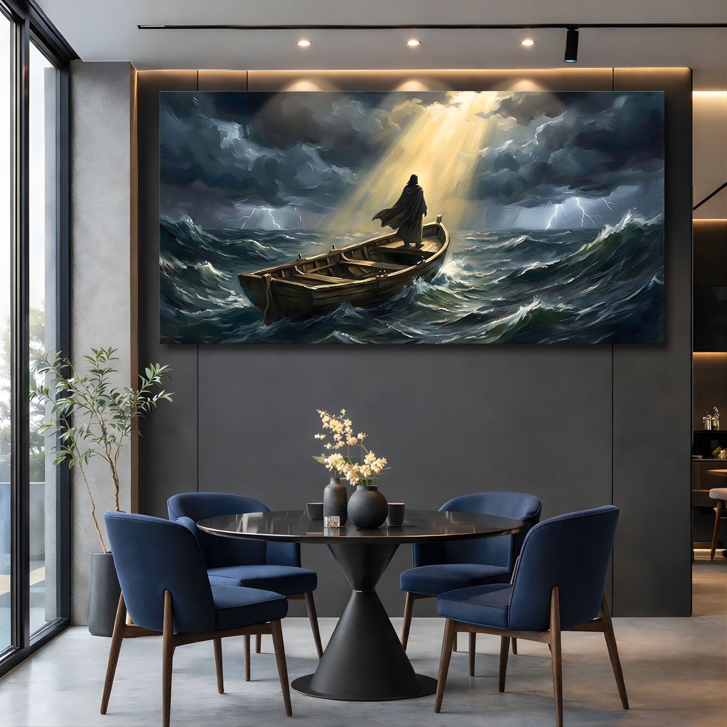 Jesus On A Boat Faith Wall Art