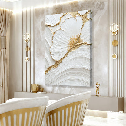 Abstract Golden Floral Patterns Wall Art