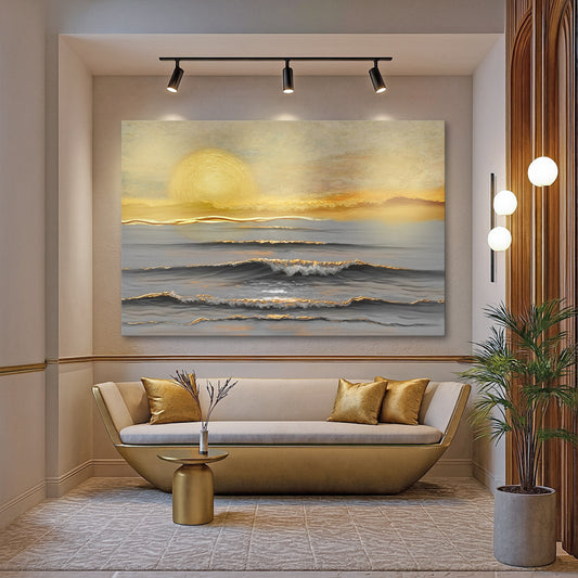 Golden Horizon Calm Wall Art