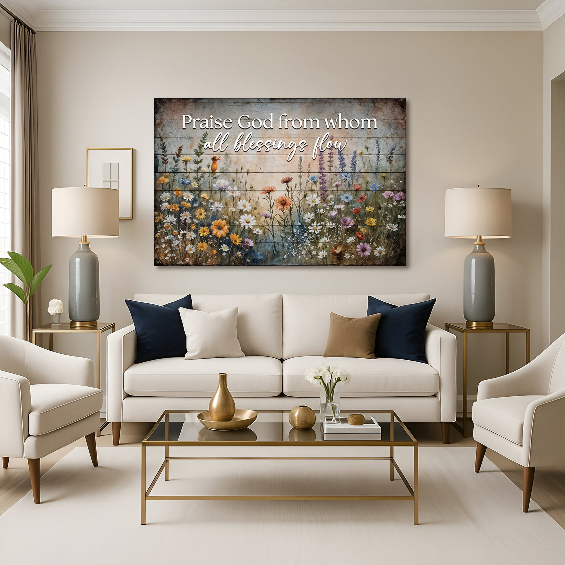 Praise God From Whom All Blessings Flow Faith Sign