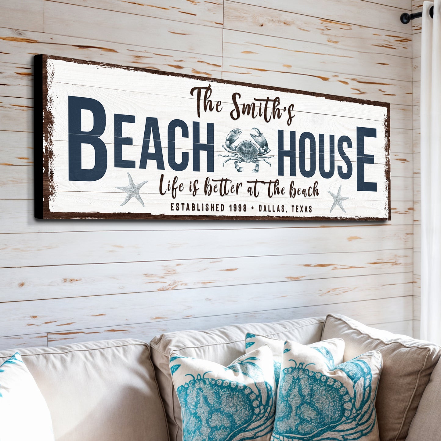 Personalized Beach House Sign