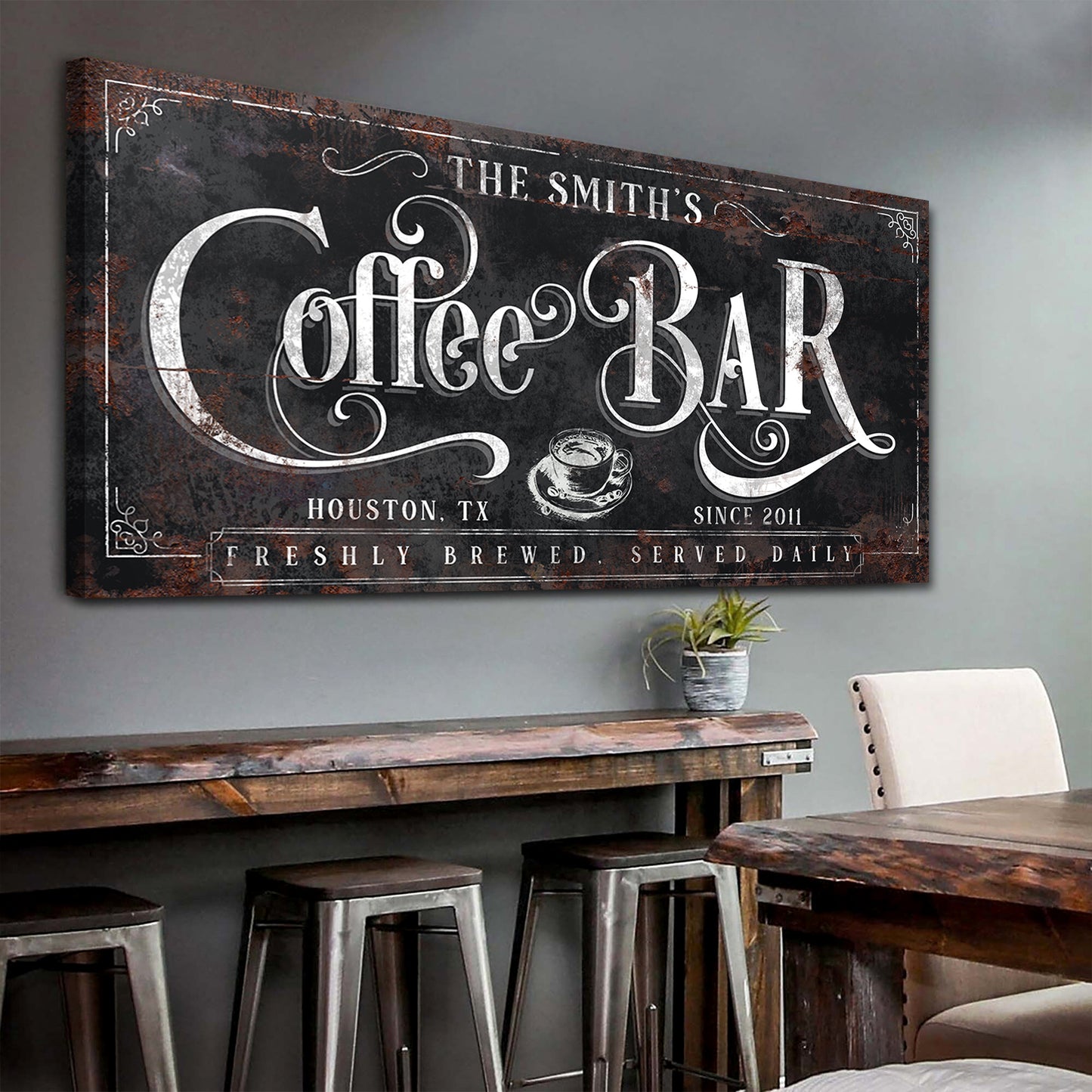 Coffee Bar Sign XI Style 2 - Image by Tailored Canvases