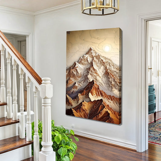 3D Minimalist Mountain Wall Art