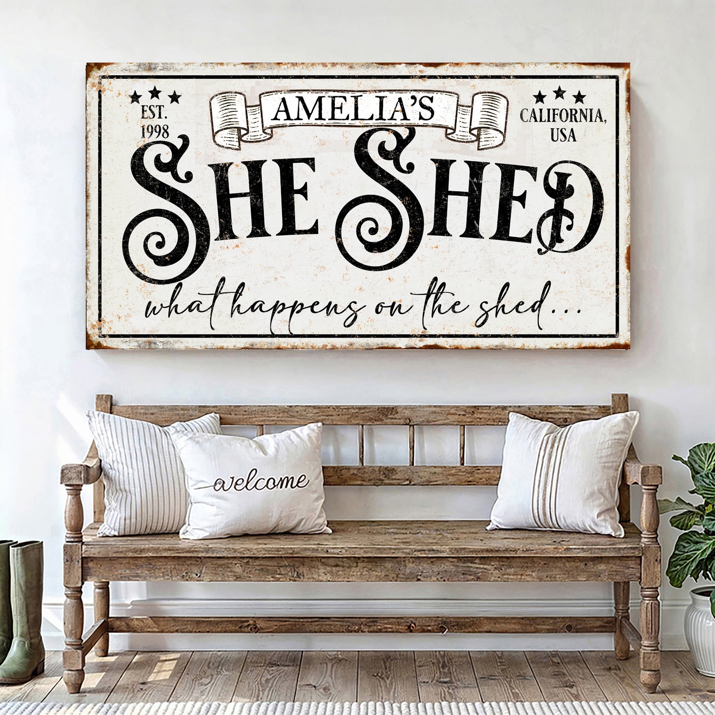 Personalized She Shed Sign IV