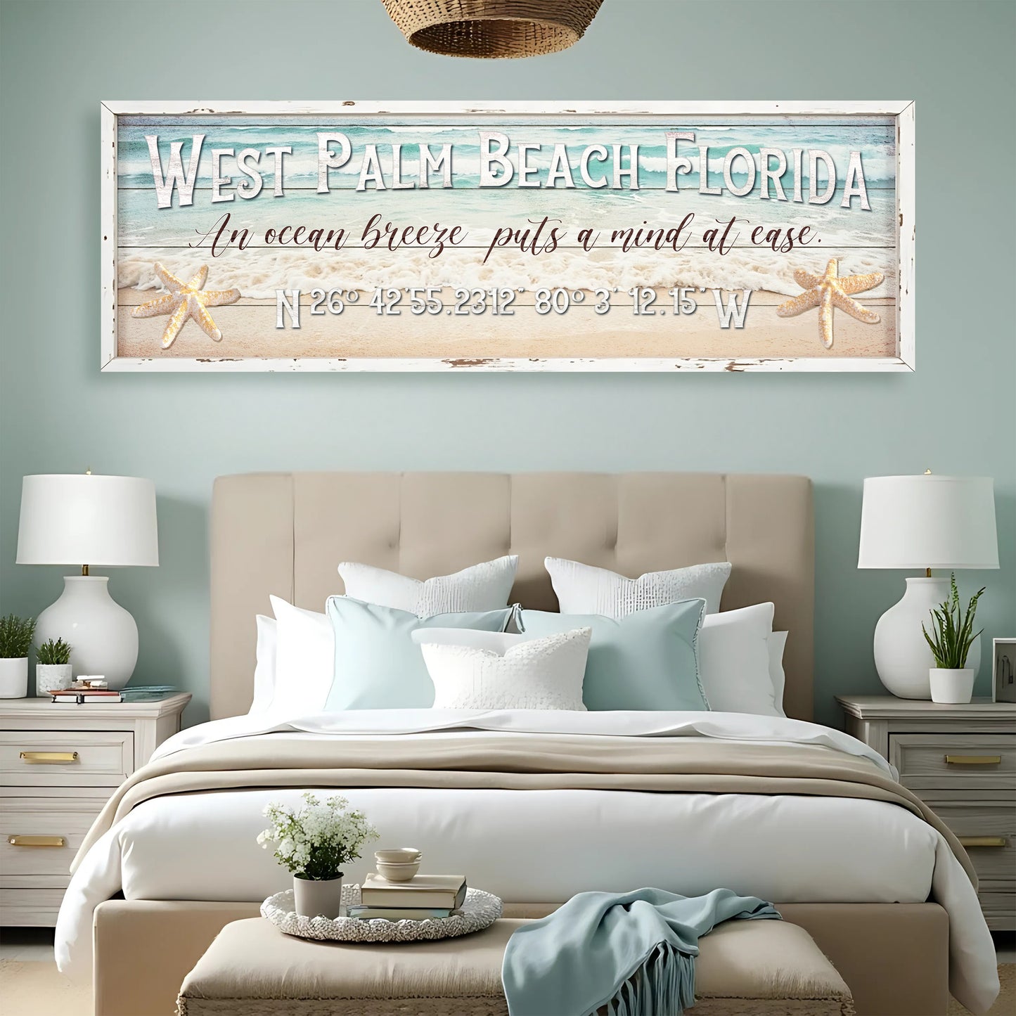 Personalized Beach House Coastal Sign