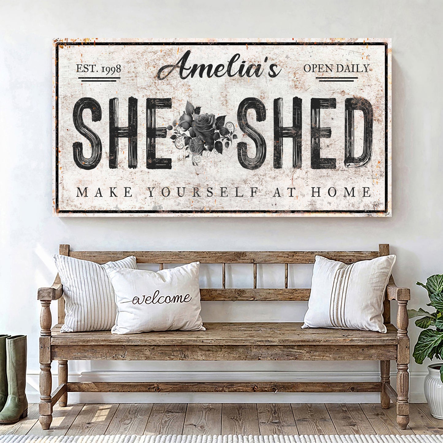 Personalized She Shed Sign XVII