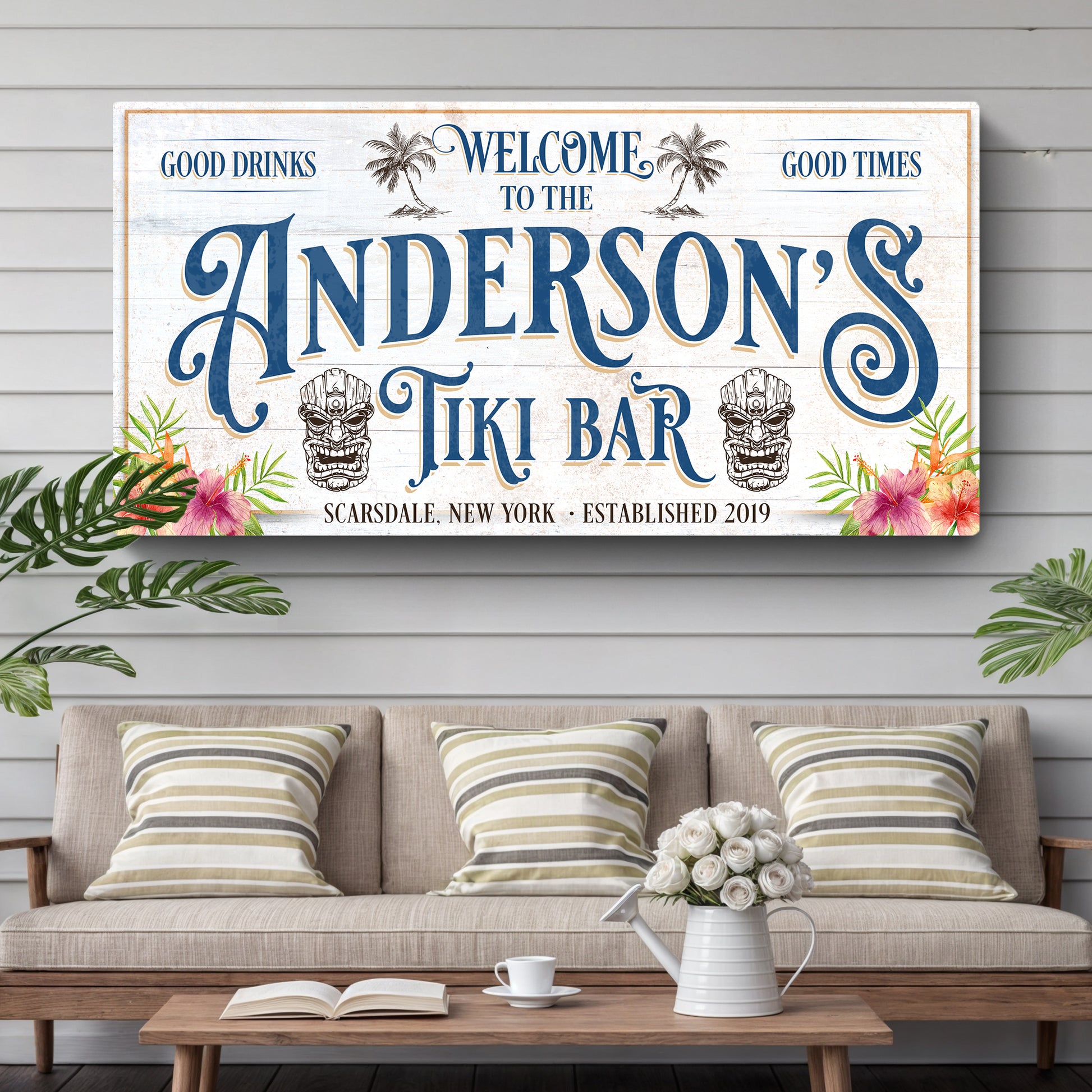 Personalized Tiki Bar Sign II Style 2 - Image by Tailored Canvases