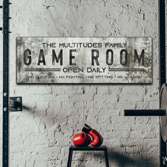 Family Game Room Sign Style 2 - Image by Tailored Canvases