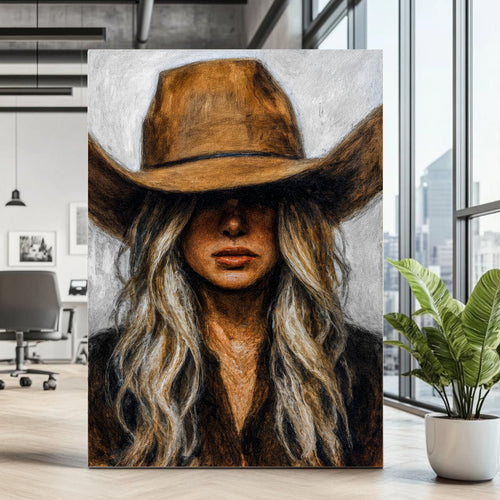 Chic Cowgirl Portrait Wall Art
