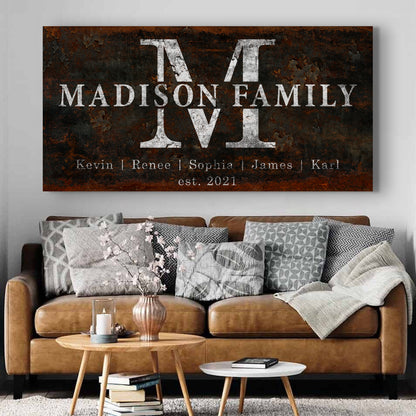Family Sign Personalized Canvas