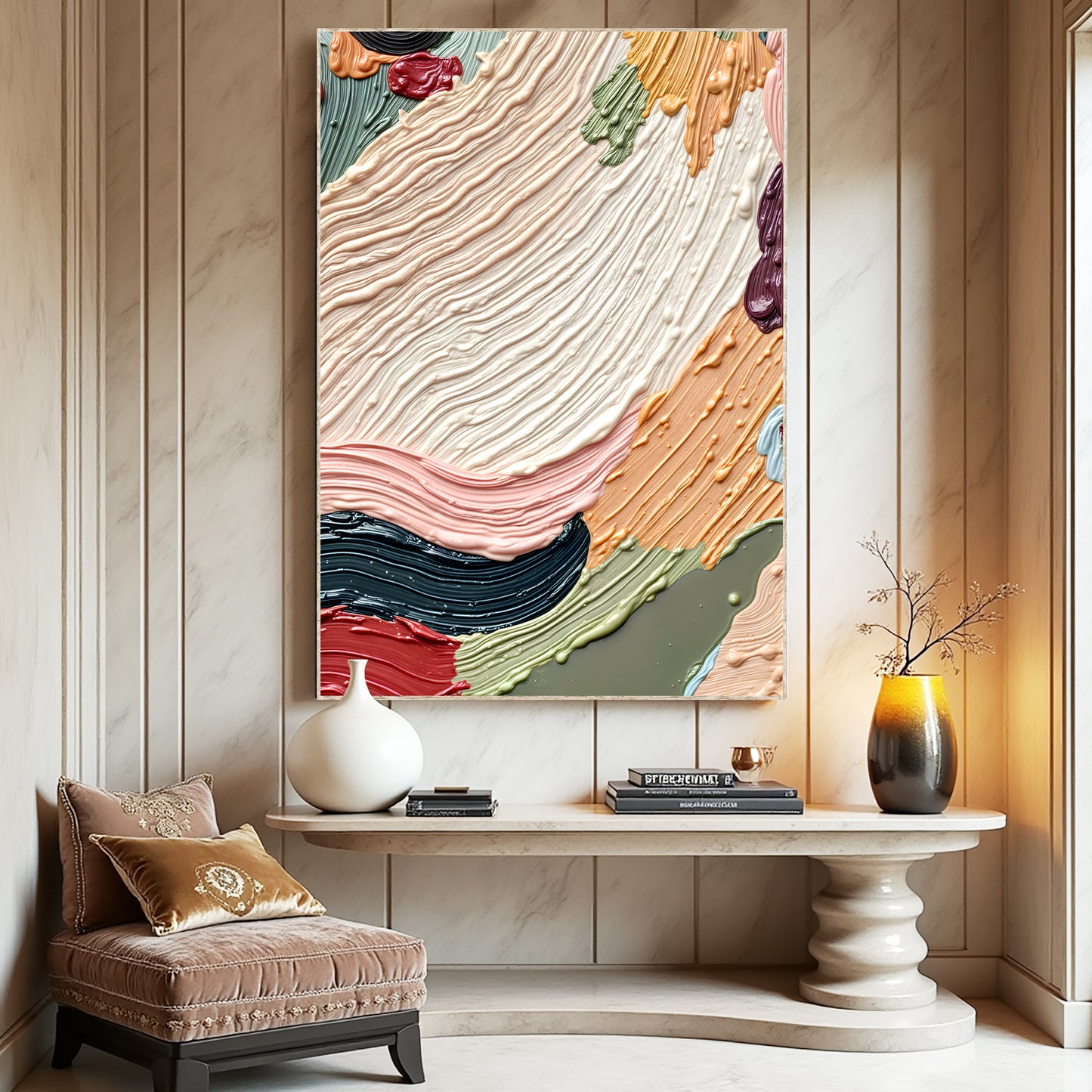 Colorful Texture Abstract Wall Art