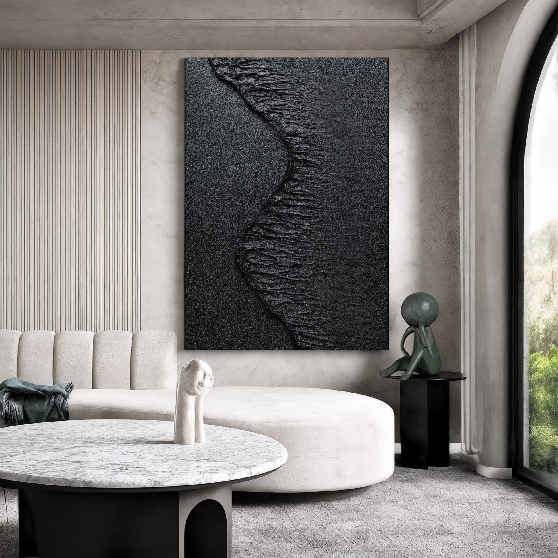 Onyx Beach Abstract Wall Art