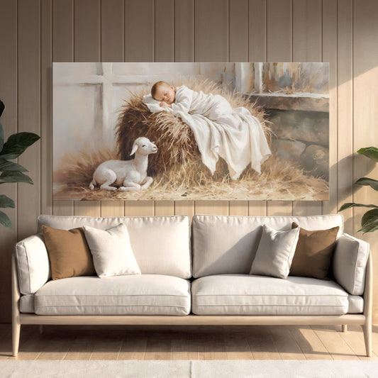 Peaceful Nativity Christmas Wall Art