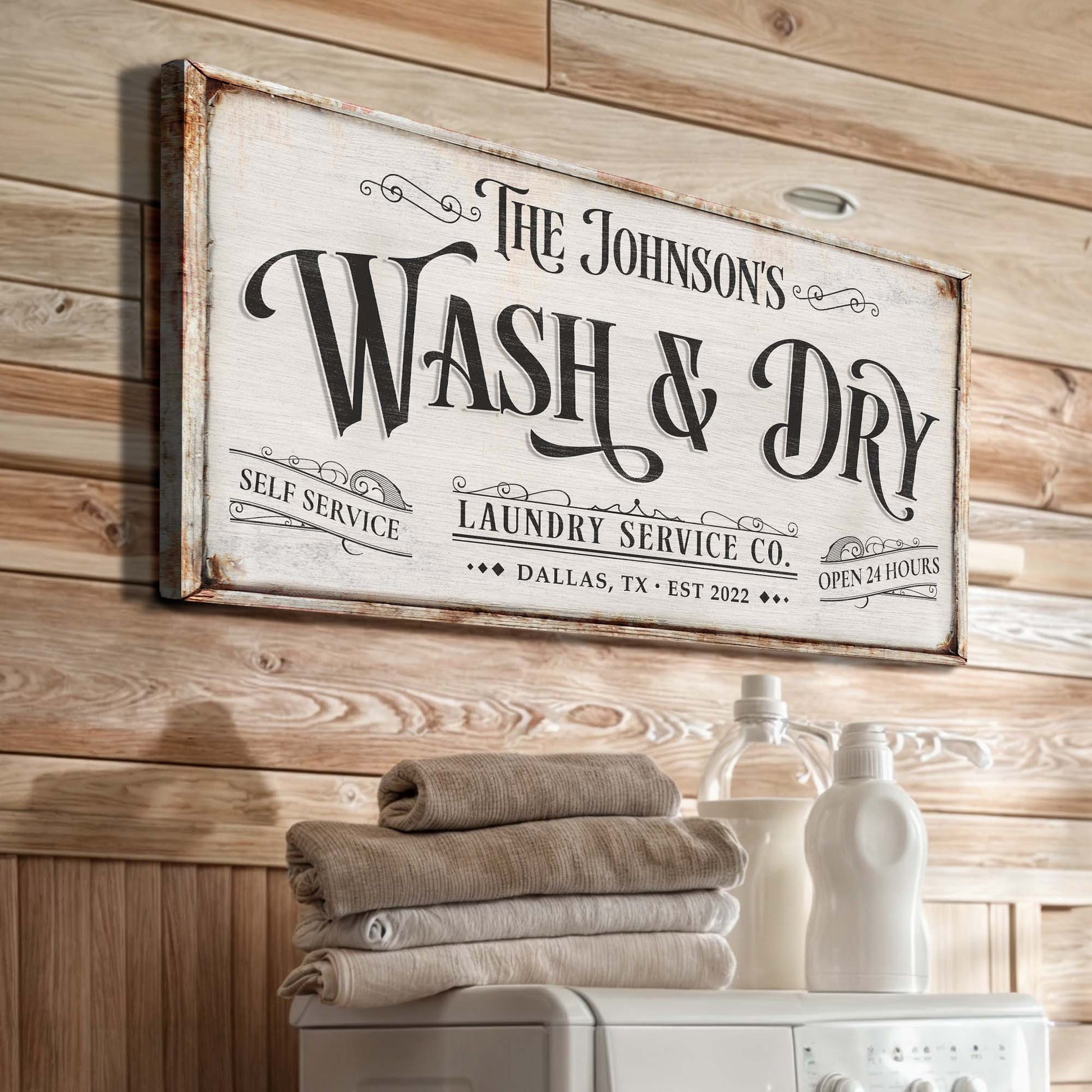 Personalized Laundry Service Sign Style 2 - Image by Tailored Canvases