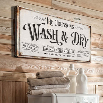 Personalized Laundry Service Sign