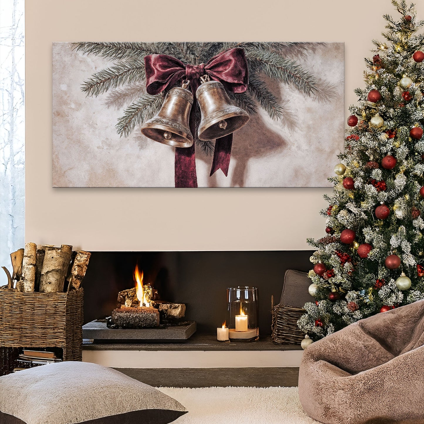 Vintage Christmas Bells Wall Art IV