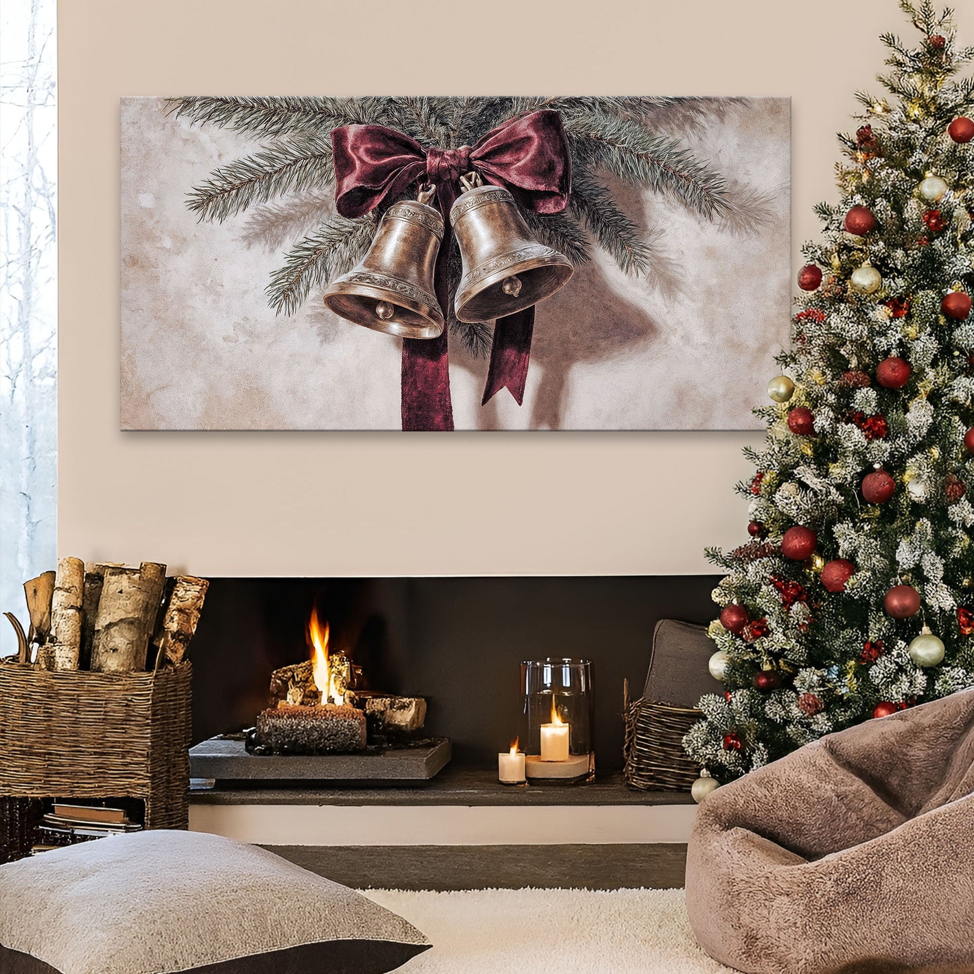 Vintage Christmas Bells Wall Art IV
