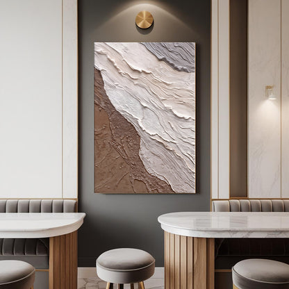 Abstract Earthy Waves Wall Art