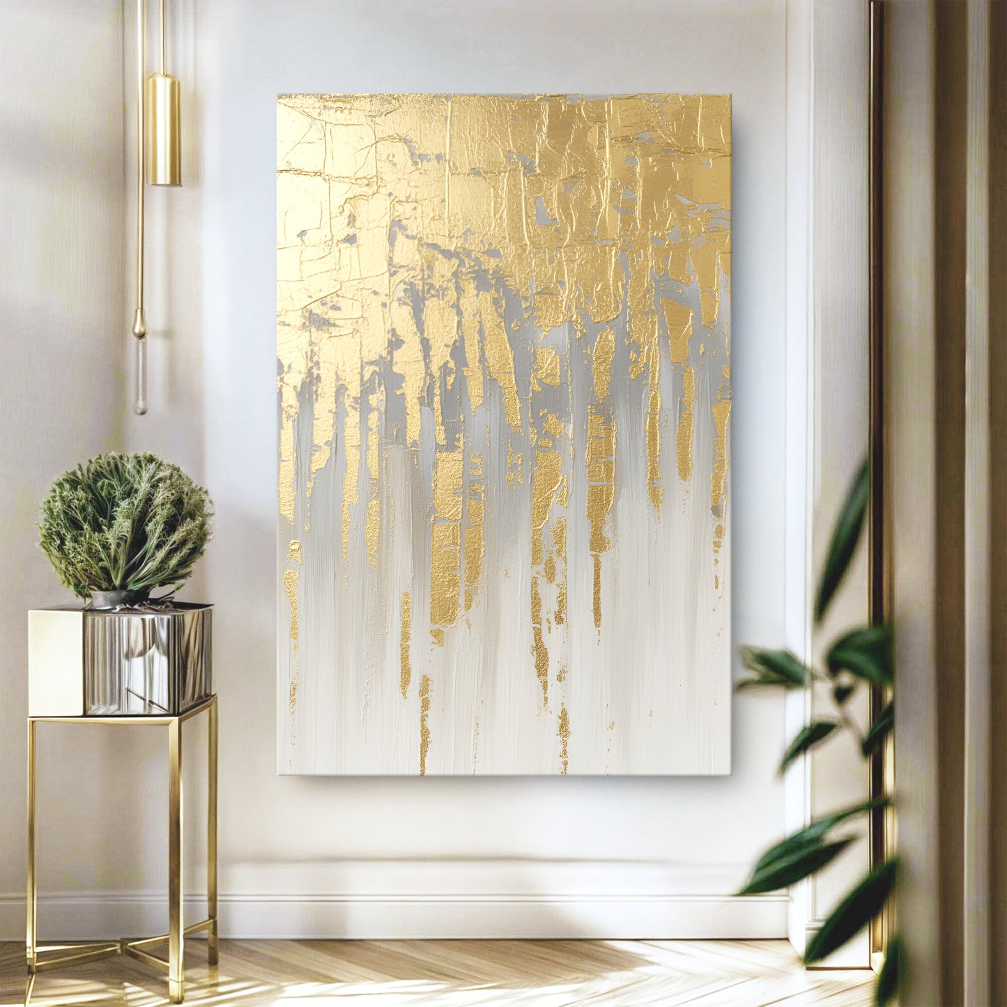 Golden Glow Texture Wall Art