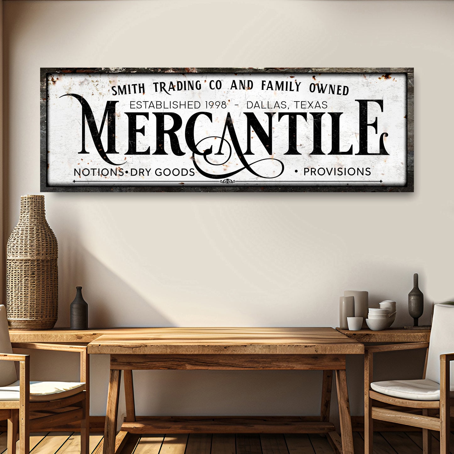 Family Owned Mercantile Sign