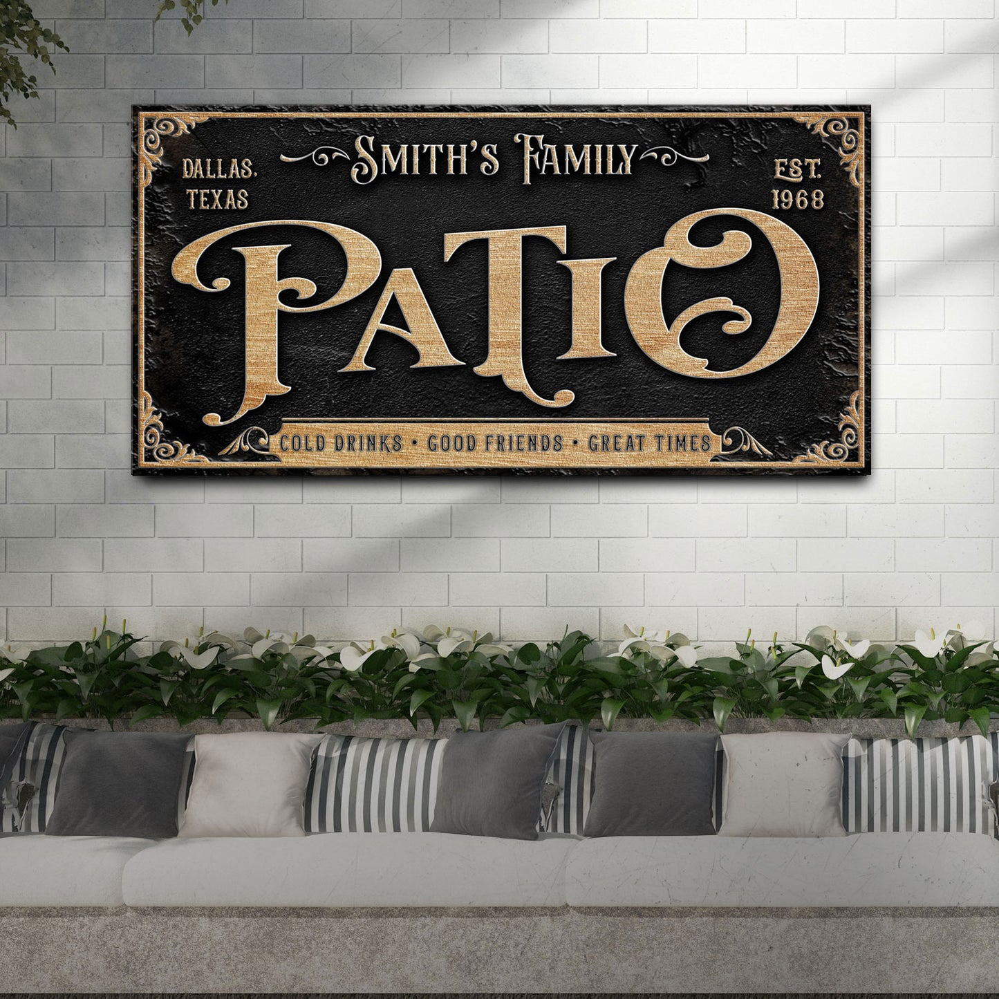 Personalized Patio Sign II Style 2 - Image by Tailored Canvases