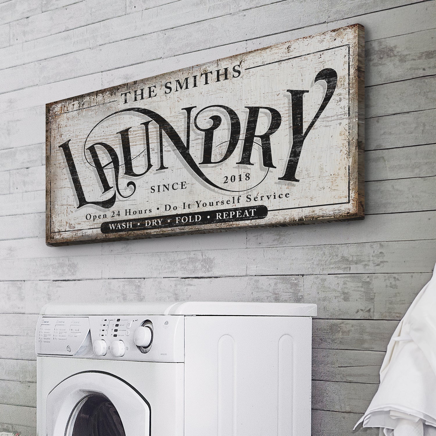 Laundry Room Sign VIII Style 2 - Image by Tailored Canvases