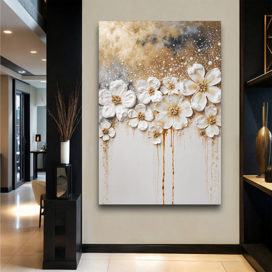 Gold Floral Wall Art