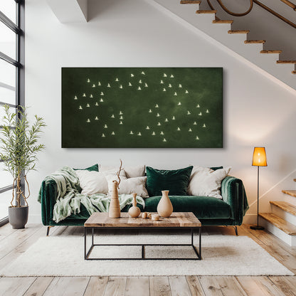 Birds Migration Abstract Wall Art II
