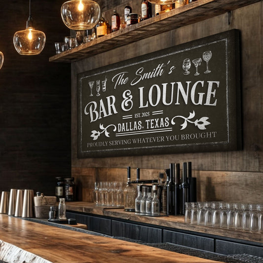 Personalized Bar and Lounge Wall Sign