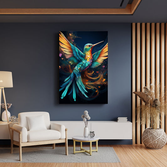 Humming Bird Abstract Wall Art II