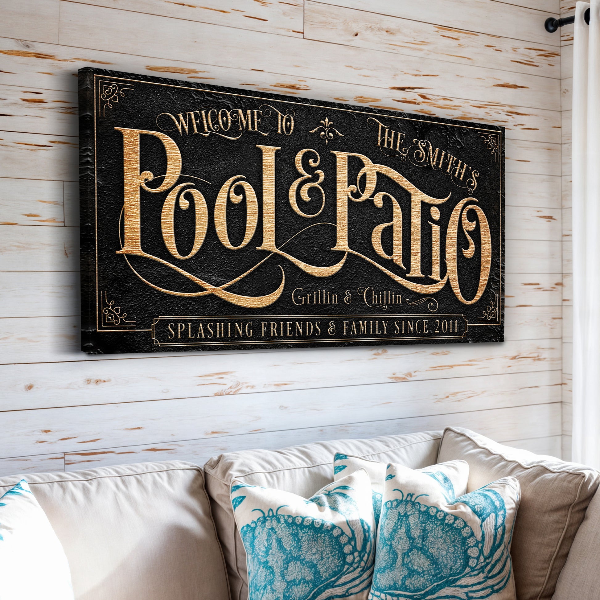 Personalized Pool & Patio Sign II Style 2 - Image by Tailored Canvases